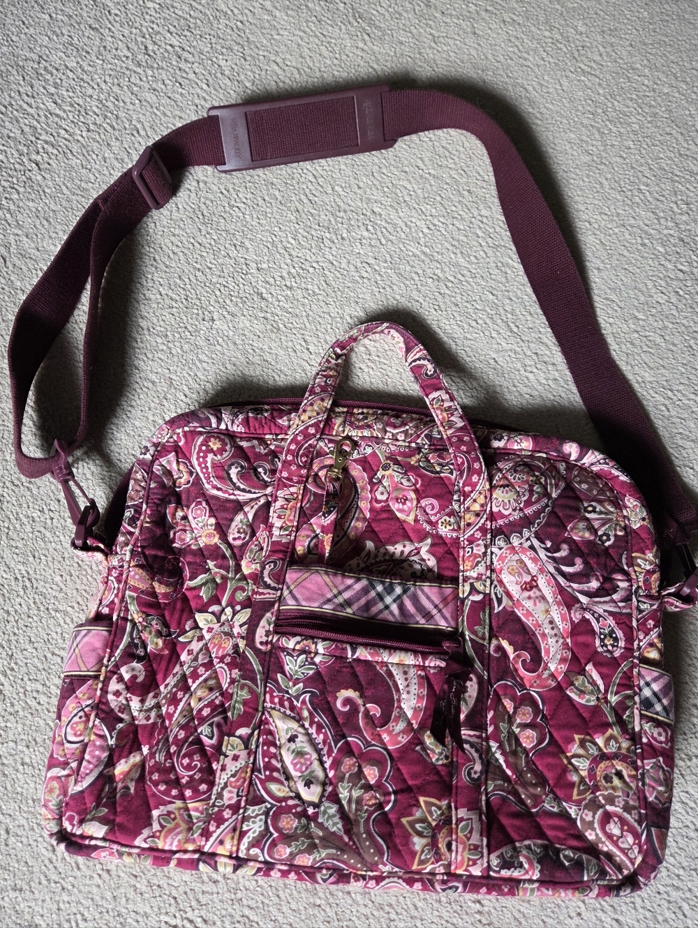 Vera Bradley Picadilly Plum Computer Bag